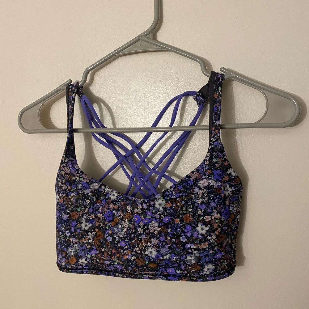 Lululemon free to be wild bra flower burst multi